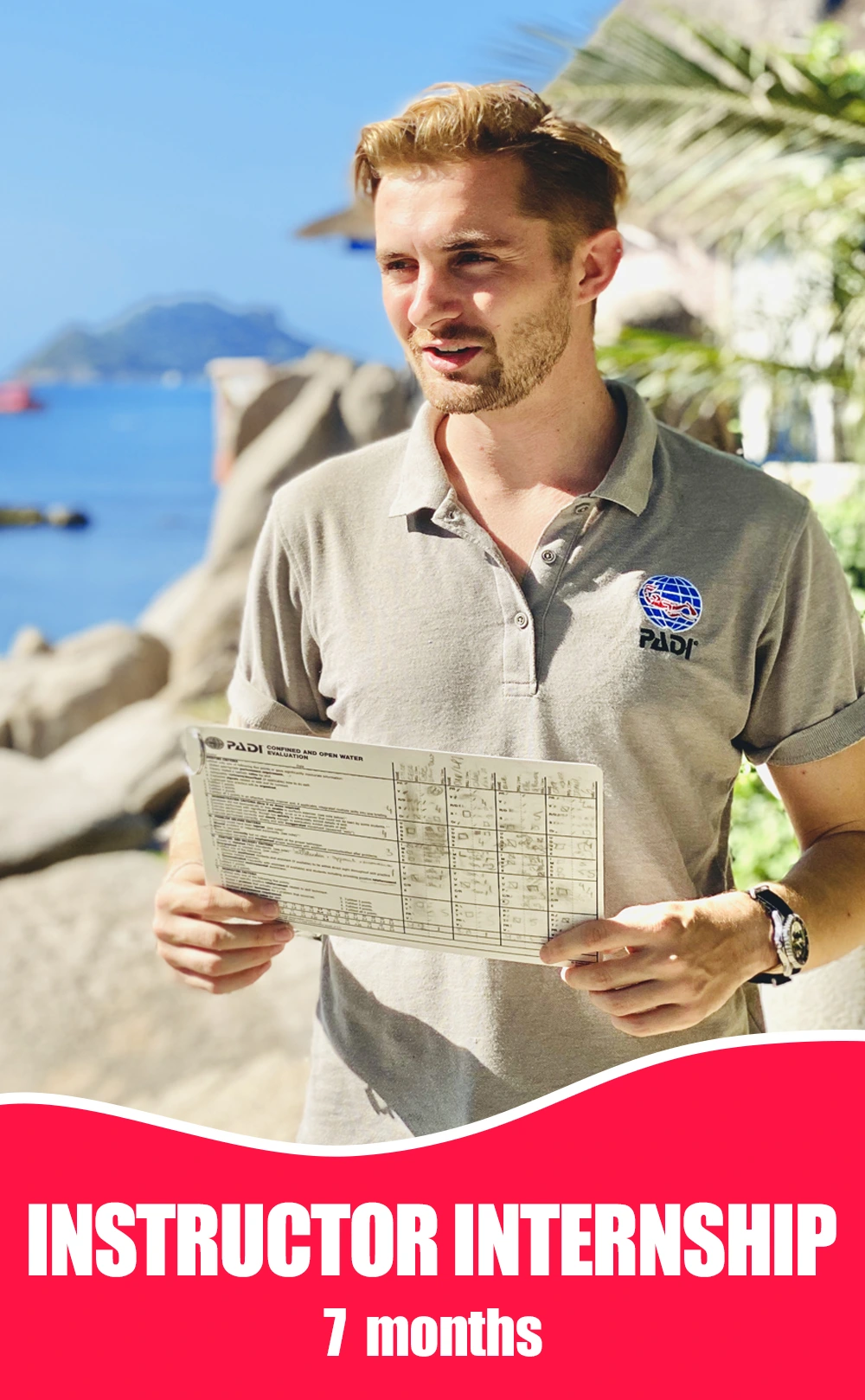 PADI dive instructor internship